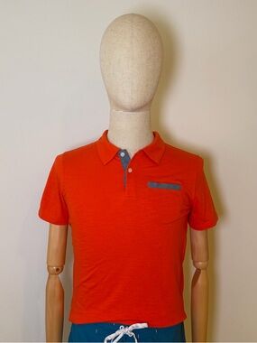 Cat & Jack Boys’ Orange Red Polo Shirt Size L (12/14)